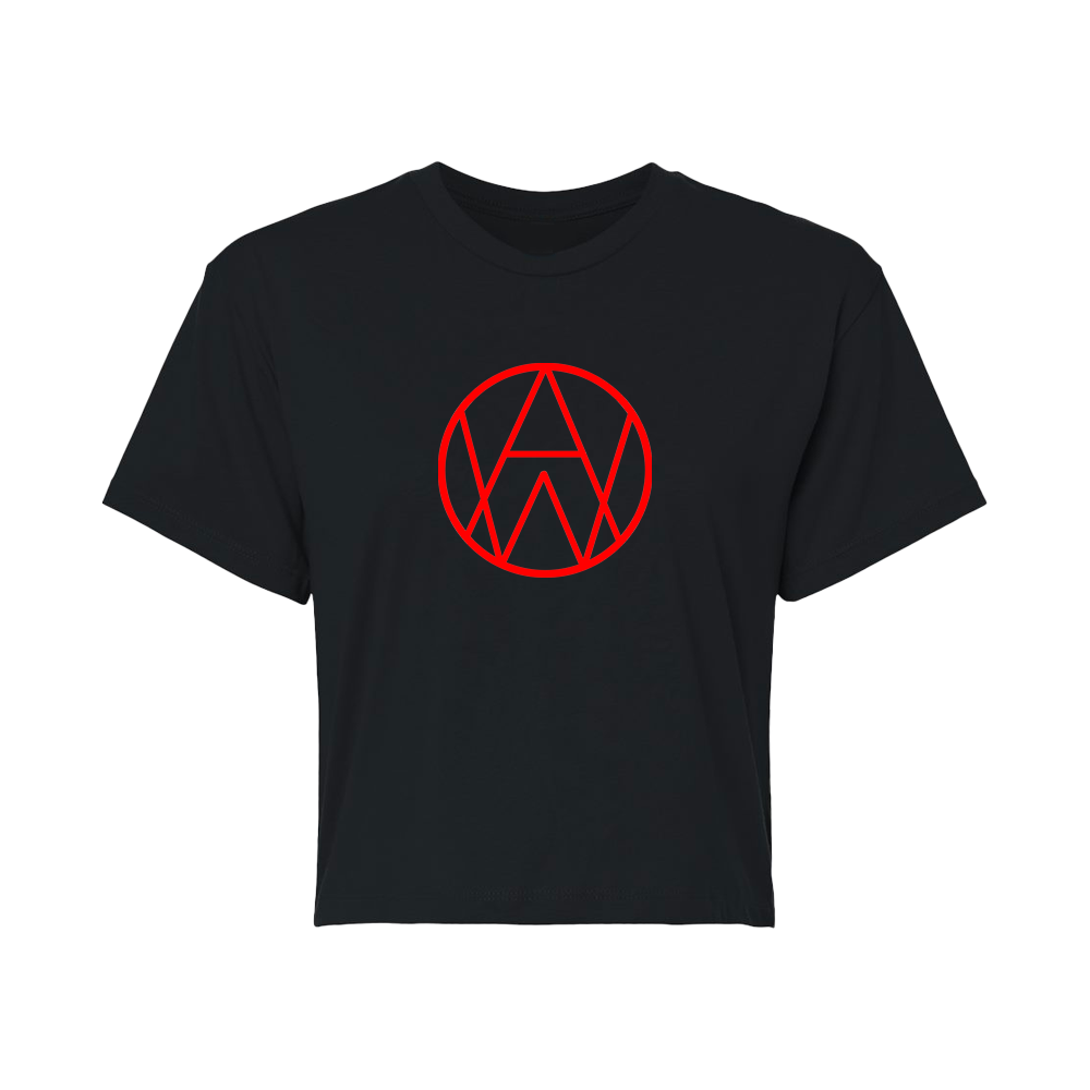 AW Logo Women’s Crop T-Shirt (Black)